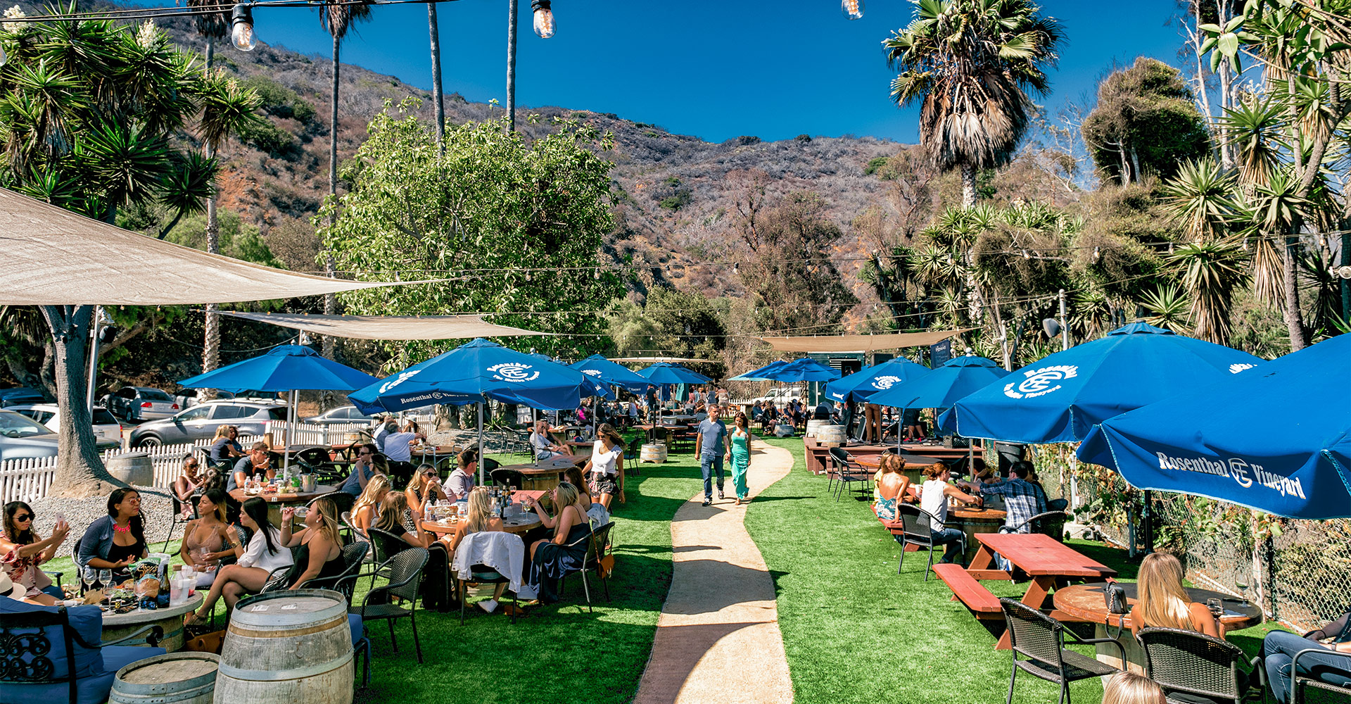 Outdoor patio at the Rosenthal Tasting Room